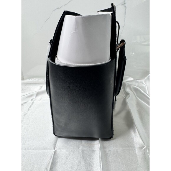 Michael Kors Collection Miranda Large Tote Black White Python Snake Leather Bag - Picture 7 of 13